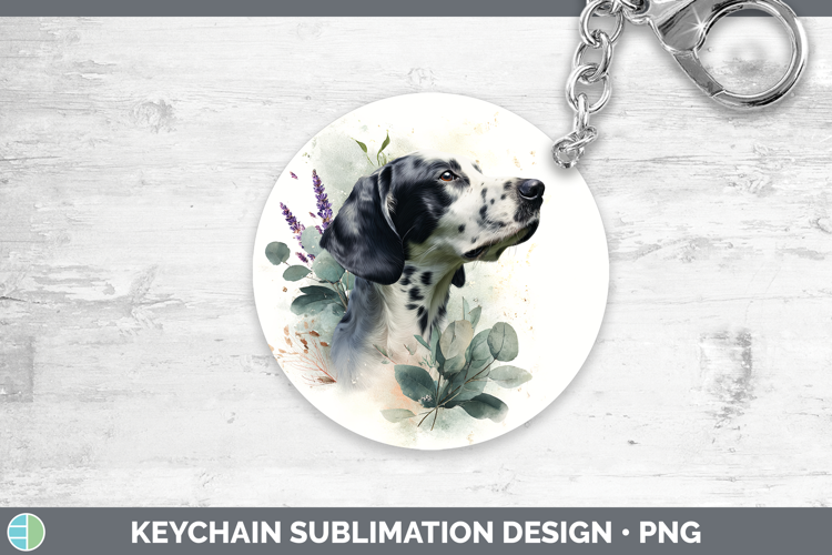 English Setter Black and White Dogs 05 Lavender and Eucalypt