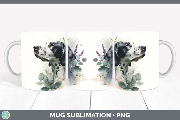 English Setter Black and White Dogs 05 Lavender and Eucalypt