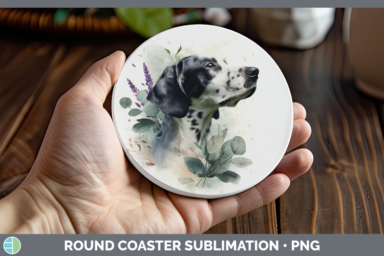 English Setter Black and White Dogs 05 Lavender and Eucalypt