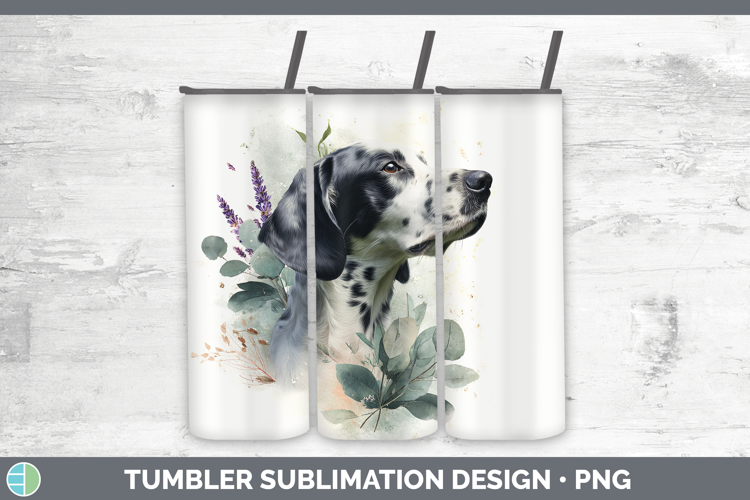 English Setter Black and White Dogs 05 Lavender and Eucalypt