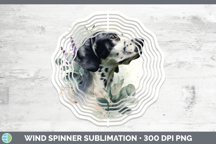 English Setter Black and White Dogs 05 Lavender and Eucalypt