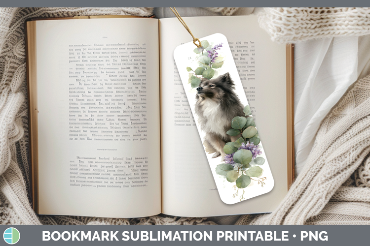 Finnish Lapphund Dogs 05 Lavender and Eucalyptus Bookmark Su