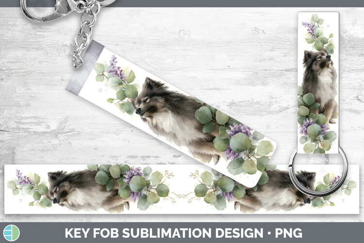 GorgeousDogs 05 Lavender and Eucalyptus Key Fob design.