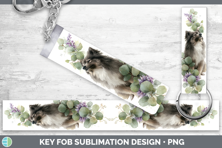 Finnish Lapphund Dogs 05 Lavender and Eucalyptus Key Fob Sub