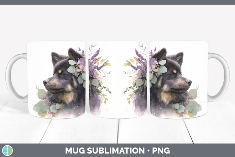 GorgeousDogs 05 Lavender and Eucalyptus Mug Wrap design.