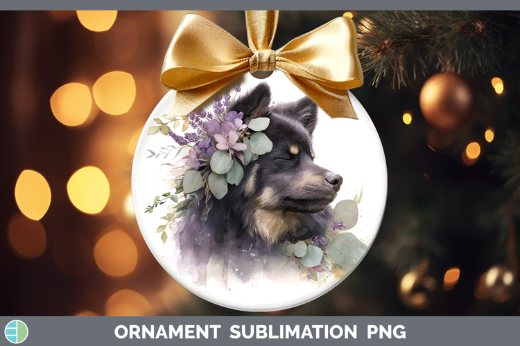 Finnish Lapphund Dogs 05 Lavender and Eucalyptus Ornament Su