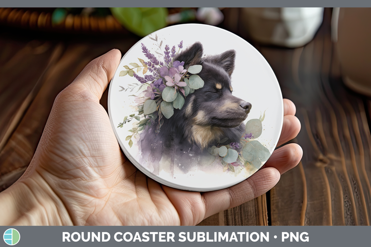 Finnish Lapphund Dogs 05 Lavender and Eucalyptus Round Coast
