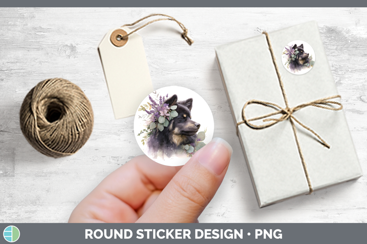 Finnish Lapphund Dogs 05 Lavender and Eucalyptus Stickers De