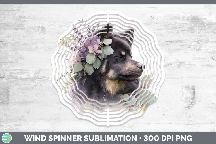GorgeousDogs 05 Lavender and Eucalyptus Wind Spinner design.