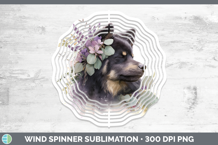 Finnish Lapphund Dogs 05 Lavender and Eucalyptus Wind Spinne
