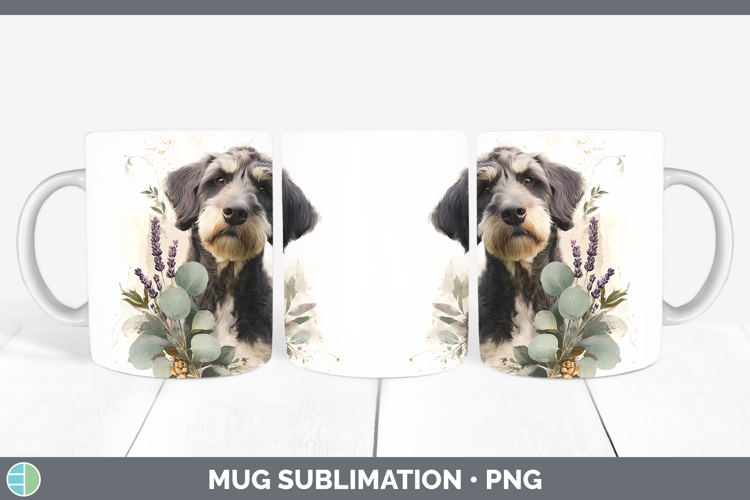 Labradoodle Dogs 05 Lavender and Eucalyptus Mug Wrap Sublima