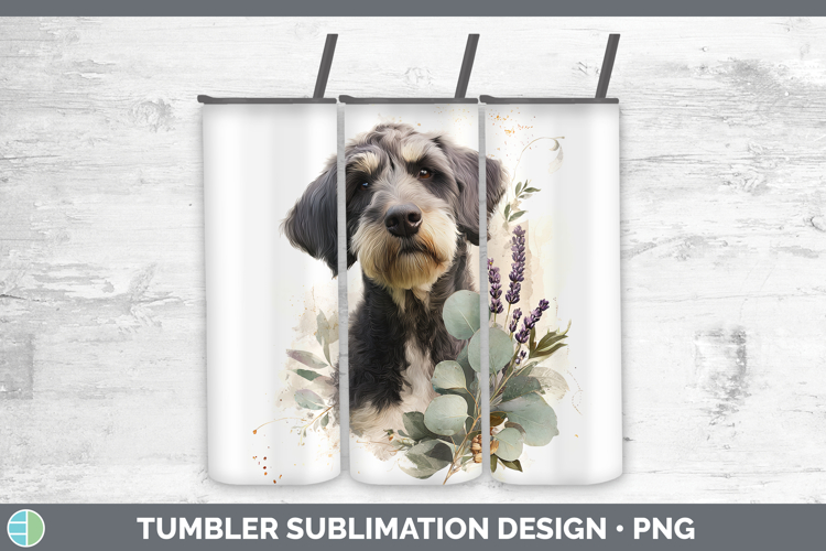 Labradoodle Dogs 05 Lavender and Eucalyptus Tumbler Sublimat
