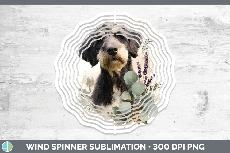 Labradoodle Dogs 05 Lavender and Eucalyptus Wind Spinner Sub
