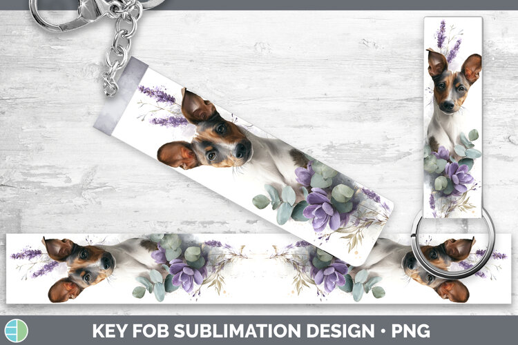 GorgeousDogs 05 Lavender and Eucalyptus Key Fob design.