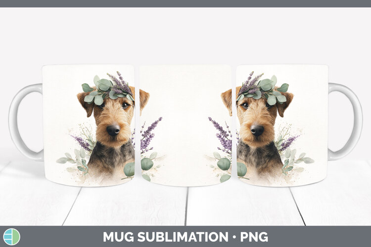 GorgeousDogs 05 Lavender and Eucalyptus Mug Wrap design.