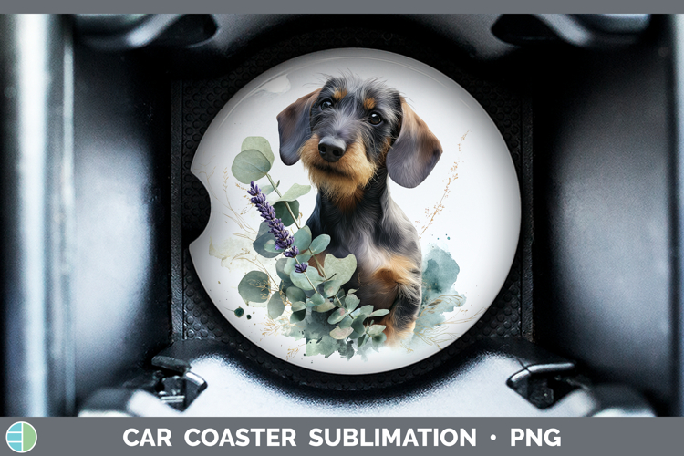 Wire Haired Dachshund Dogs 05 Lavender and Eucalyptus Car Co