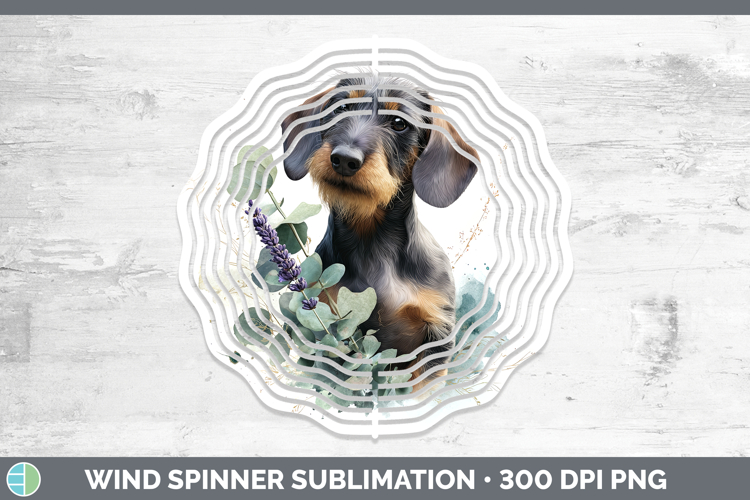 Wire Haired Dachshund Dogs 05 Lavender and Eucalyptus Wind S