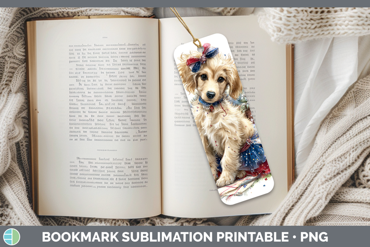 Dogs 05 Patriotic Afghan Hound Bookmark Sublimation Printabl