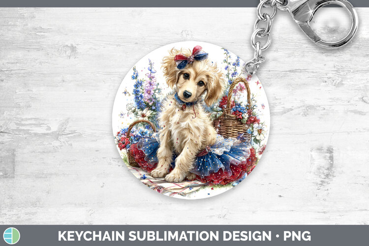 GorgeousDogs 05 Patriotic Keychain design.