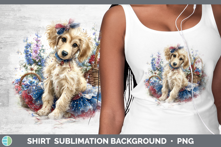 Dogs 05 Patriotic Afghan Hound Shirt Sublimation Background