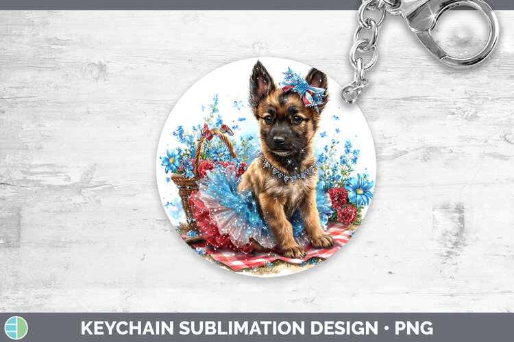 GorgeousDogs 05 Patriotic Keychain design.