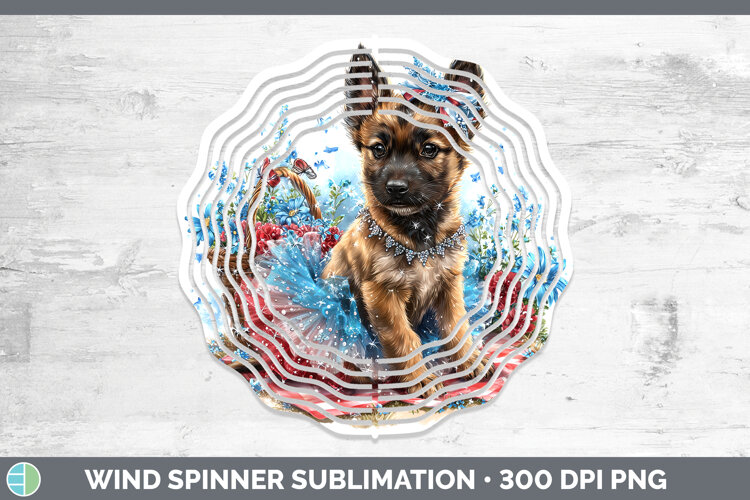 GorgeousDogs 05 Patriotic Wind Spinner design.