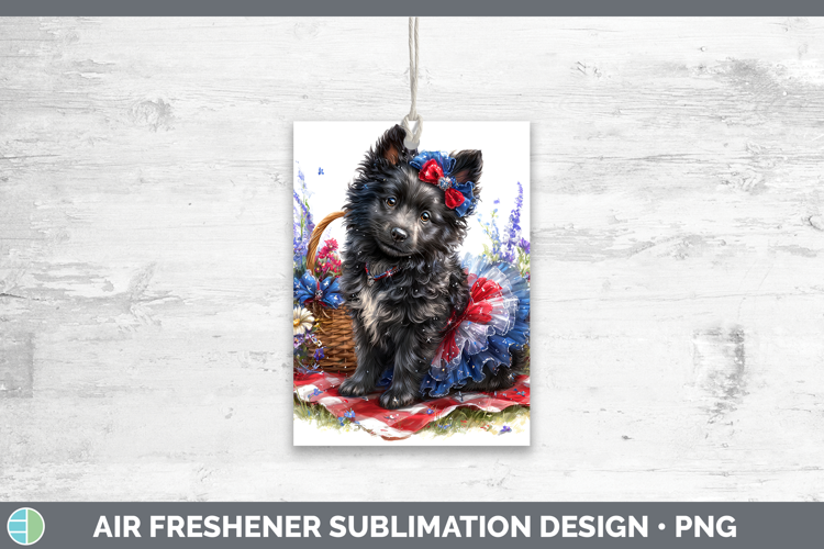Dogs 05 Patriotic Belgian Sheepdog Air Freshener Sublimation