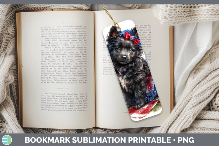GorgeousDogs 05 Patriotic Bookmark design.