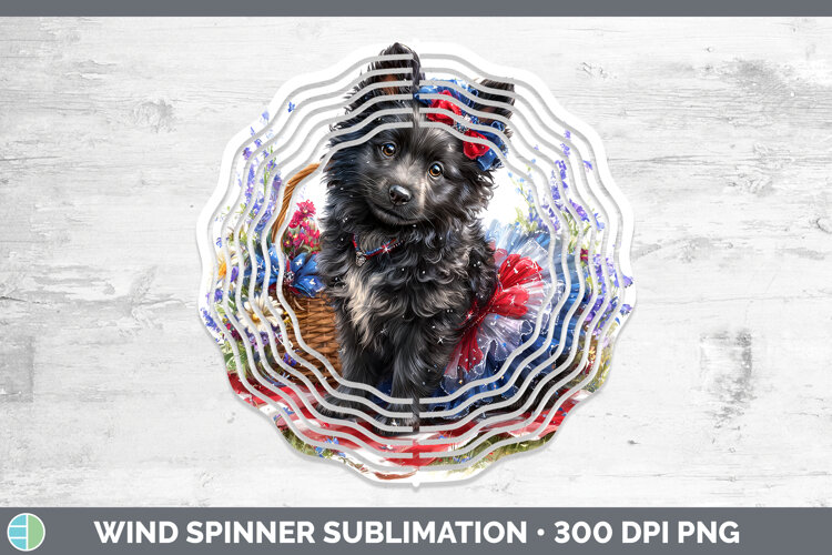 GorgeousDogs 05 Patriotic Wind Spinner design.