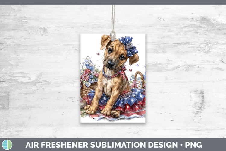Dogs 05 Patriotic Black Mouth Cur Air Freshener Sublimation
