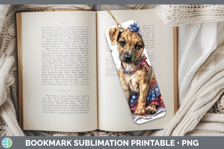 GorgeousDogs 05 Patriotic Bookmark design.