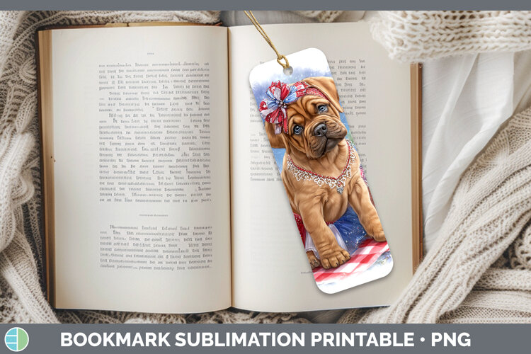 GorgeousDogs 05 Patriotic Bookmark design.