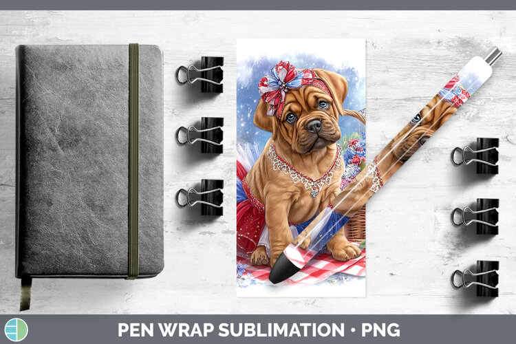 GorgeousDogs 05 Patriotic Pen Wrap design.