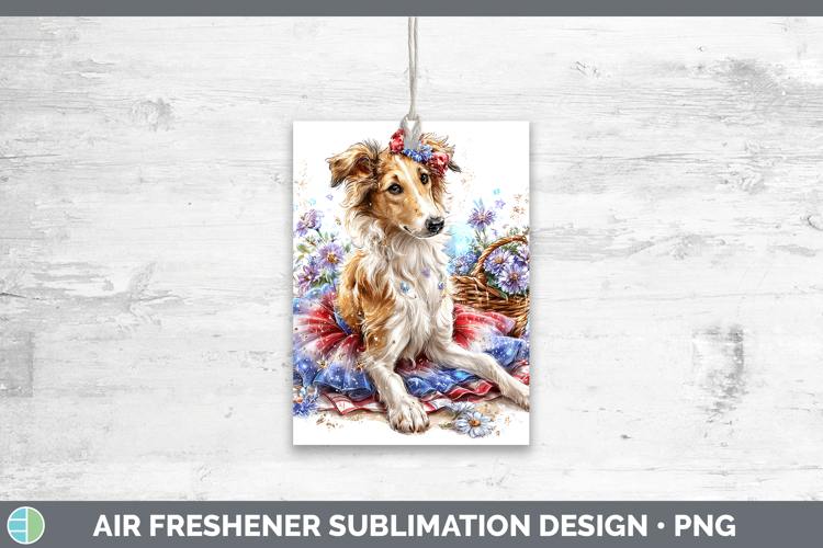 Dogs 05 Patriotic Borzoi Air Freshener Sublimation Car Fresh