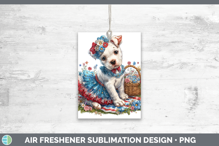 Dogs 05 Patriotic Dogo Argentino Air Freshener Sublimation C