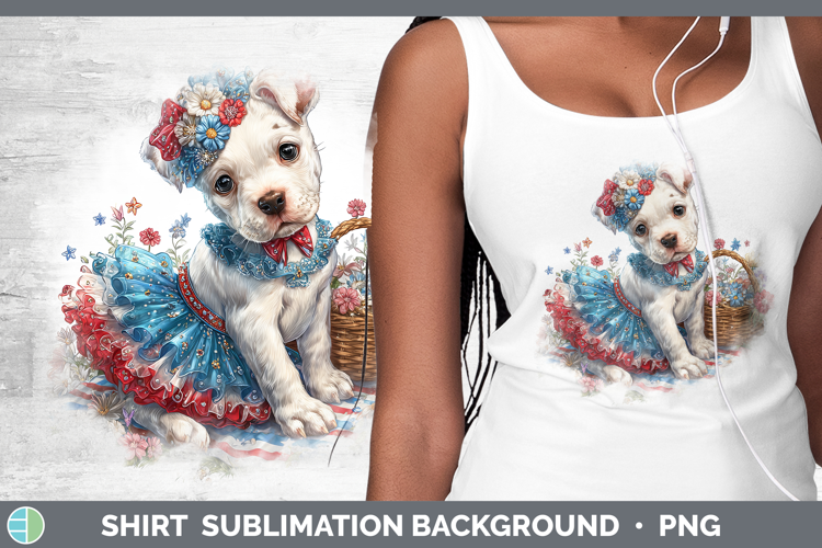 Dogs 05 Patriotic Dogo Argentino Shirt Sublimation Backgroun