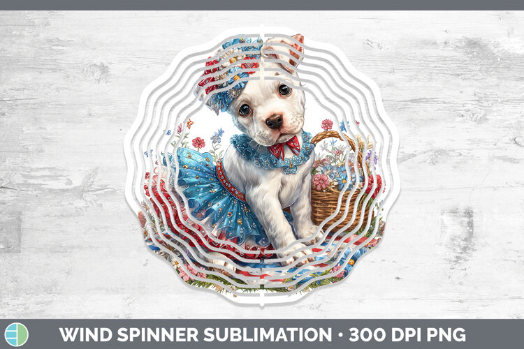 GorgeousDogs 05 Patriotic Wind Spinner design.