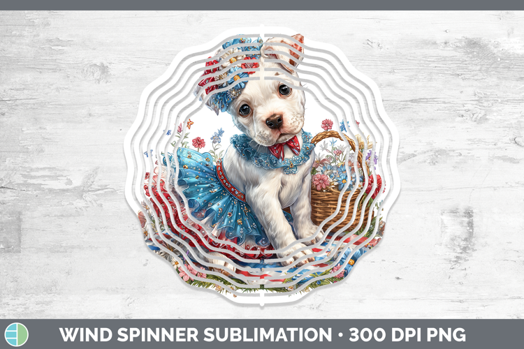Dogs 05 Patriotic Dogo Argentino Wind Spinner Sublimation Sp