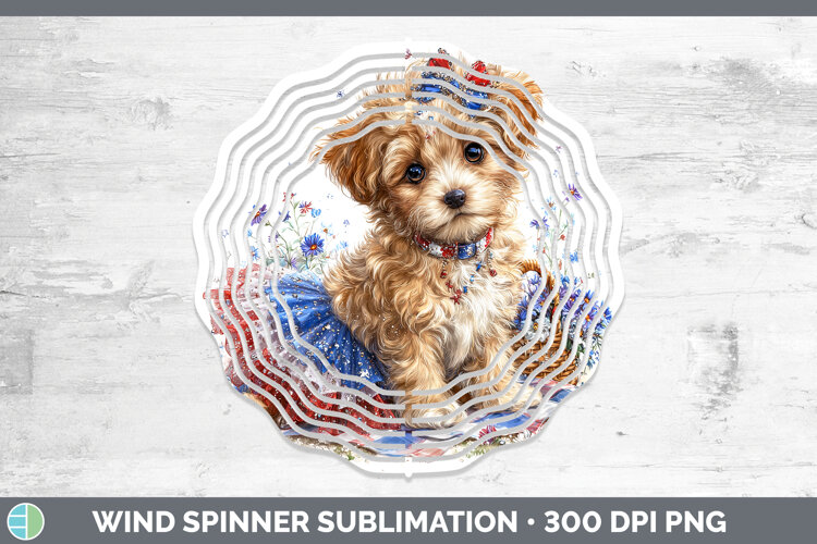 GorgeousDogs 05 Patriotic Wind Spinner design.