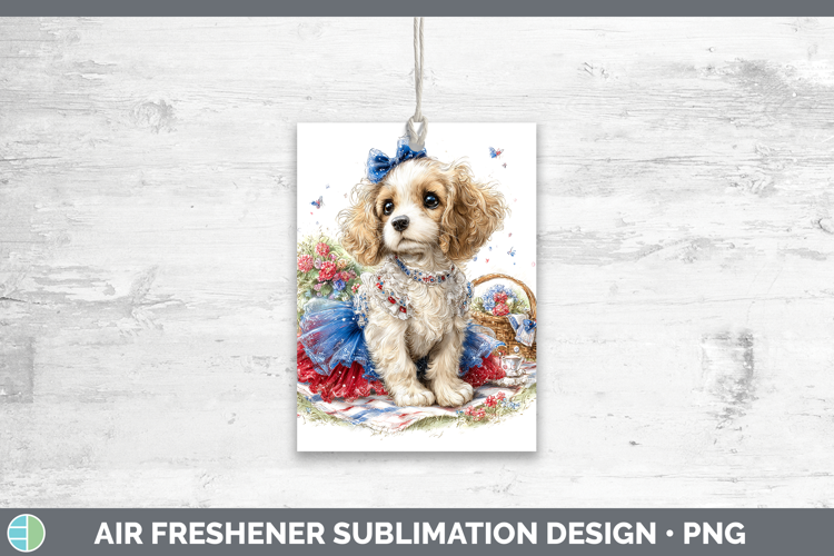Dogs 05 Patriotic English Cocker Spaniel Air Freshener Subli
