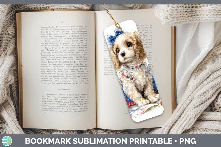 Dogs 05 Patriotic English Cocker Spaniel Bookmark Sublimatio