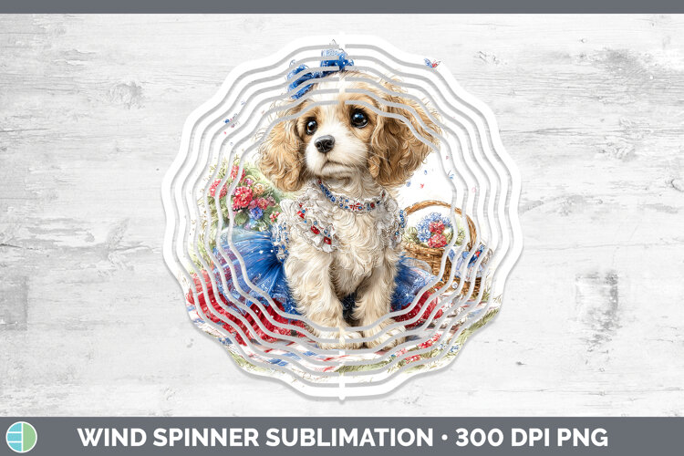 GorgeousDogs 05 Patriotic Wind Spinner design.