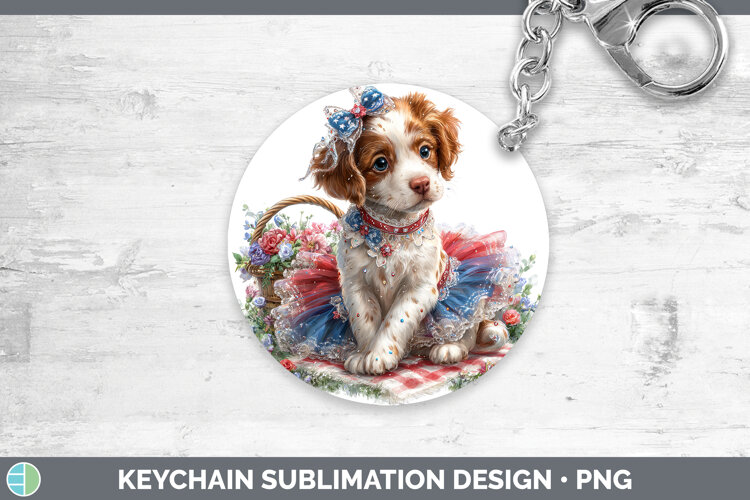 GorgeousDogs 05 Patriotic Keychain design.