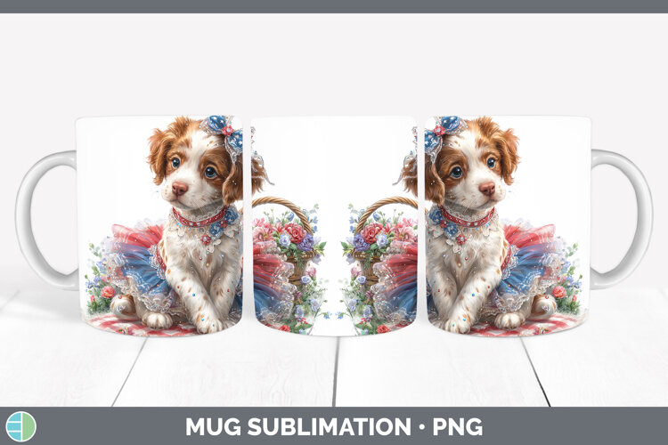 GorgeousDogs 05 Patriotic Mug Wrap design.