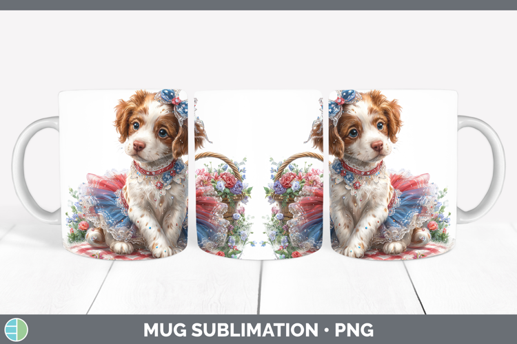 Dogs 05 Patriotic English Setter Red and White Mug Wrap Subl