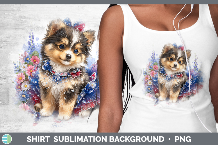 Dogs 05 Patriotic Finnish Lapphund Shirt Sublimation Backgro