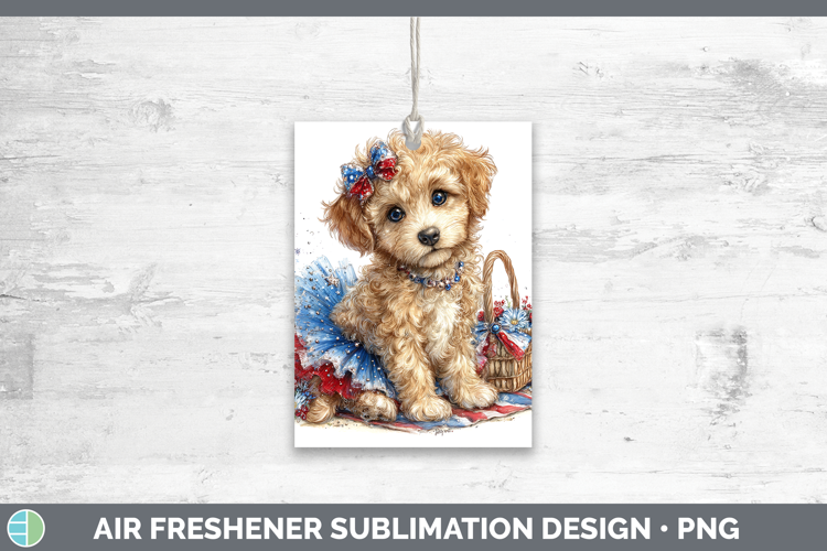 Dogs 05 Patriotic Labradoodle Air Freshener Sublimation Car