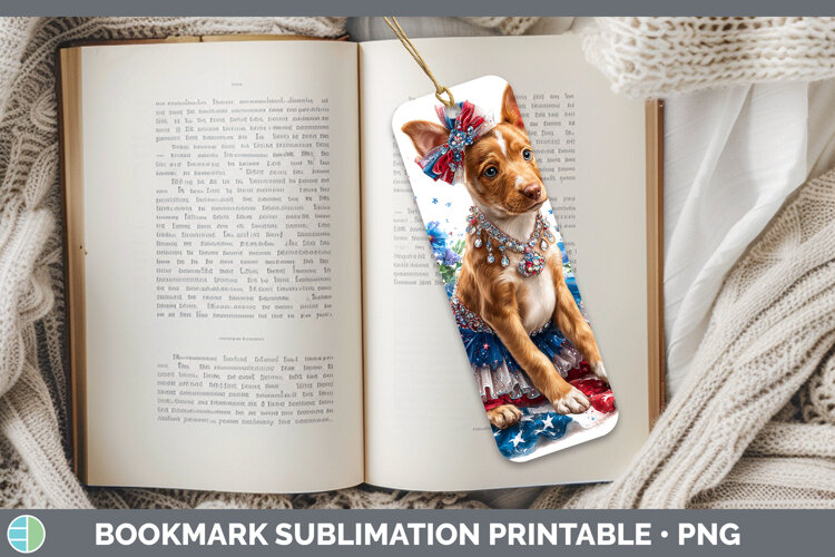 GorgeousDogs 05 Patriotic Bookmark design.