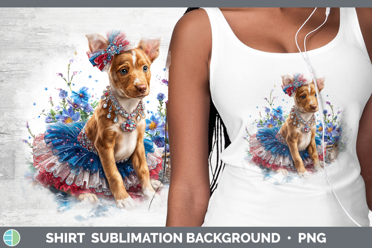 Dogs 05 Patriotic Podenco Canario Shirt Sublimation Backgrou