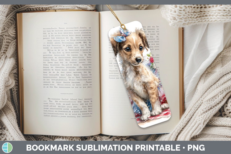 Dogs 05 Patriotic Saluki Bookmark Sublimation Printable Desi